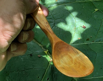 Hand Carved Spalted Birch Eating Spoon