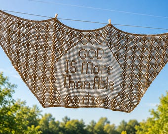 Christian Prayer Shawl Filet Crochet Pattern (Digital Download)