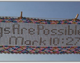 All Things Are Possible With God Prayer Shawl, Filet Crochet Pattern and charts, Instant Digital PDF Download, Christian Theme Crochet Gift