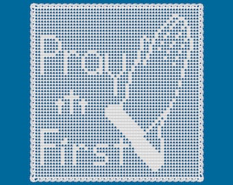 Pray First Filet Crochet Doily Pattern, Instant PDF Download, Christian Theme Crochet Patterns, Praying Hands, Filet Crochet Patterns, Doily