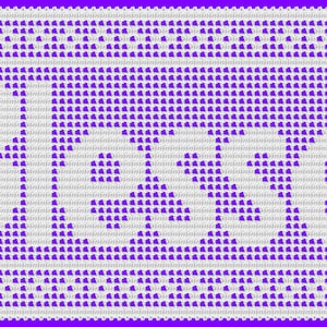 Blessed Doily or Wall Decor Filet Crochet Chart Pattern
