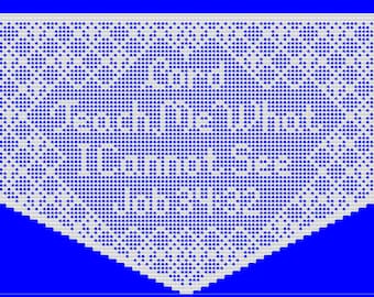 Lord Teach Me Prayer Shawl Job 34 32, filet crochet pattern and charts