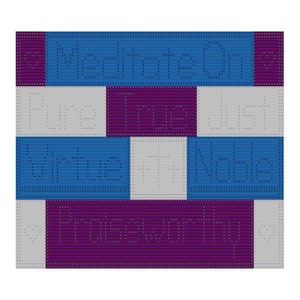 PDF Pattern for Meditate On This Blanket, Throw, Crochet Chart Blanket, Christian Theme Afghan Instructions, worsted weight yarn, King Size