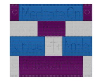 Meditate On This Blanket Crochet Pattern, Christian Theme (PDF Pattern)