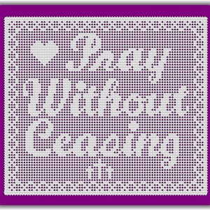 Beten Sie ohne Unterlass Filet Crochet Wall Decor or Table Topper Pattern Charts V2, Christian Theme Crochet, Instant Digital Pattern Download