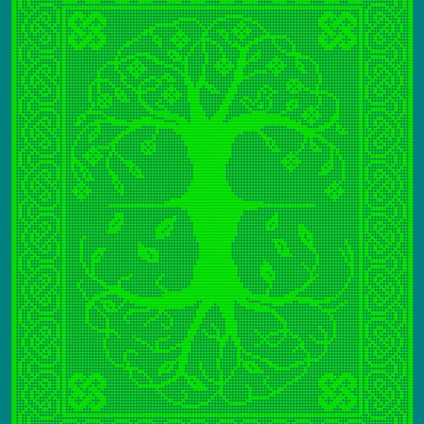 Mirrored Spring Fall Tree of Life Filet Crochet Tablecloth Pattern, Instant digital PDF Pattern download, charts only