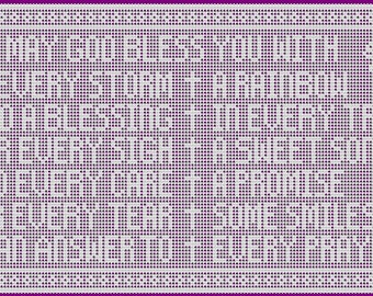 Blessings Wall Decor Christian Theme Filet Crochet Pattern and Charts, Blessings List, Simple Crochet Stitches, Gift for Friends, Gift idea