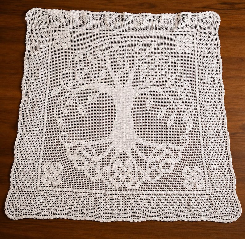 Celtic Tree of Life Filet Crochet Pattern – Table Topper or Wall Decor ...