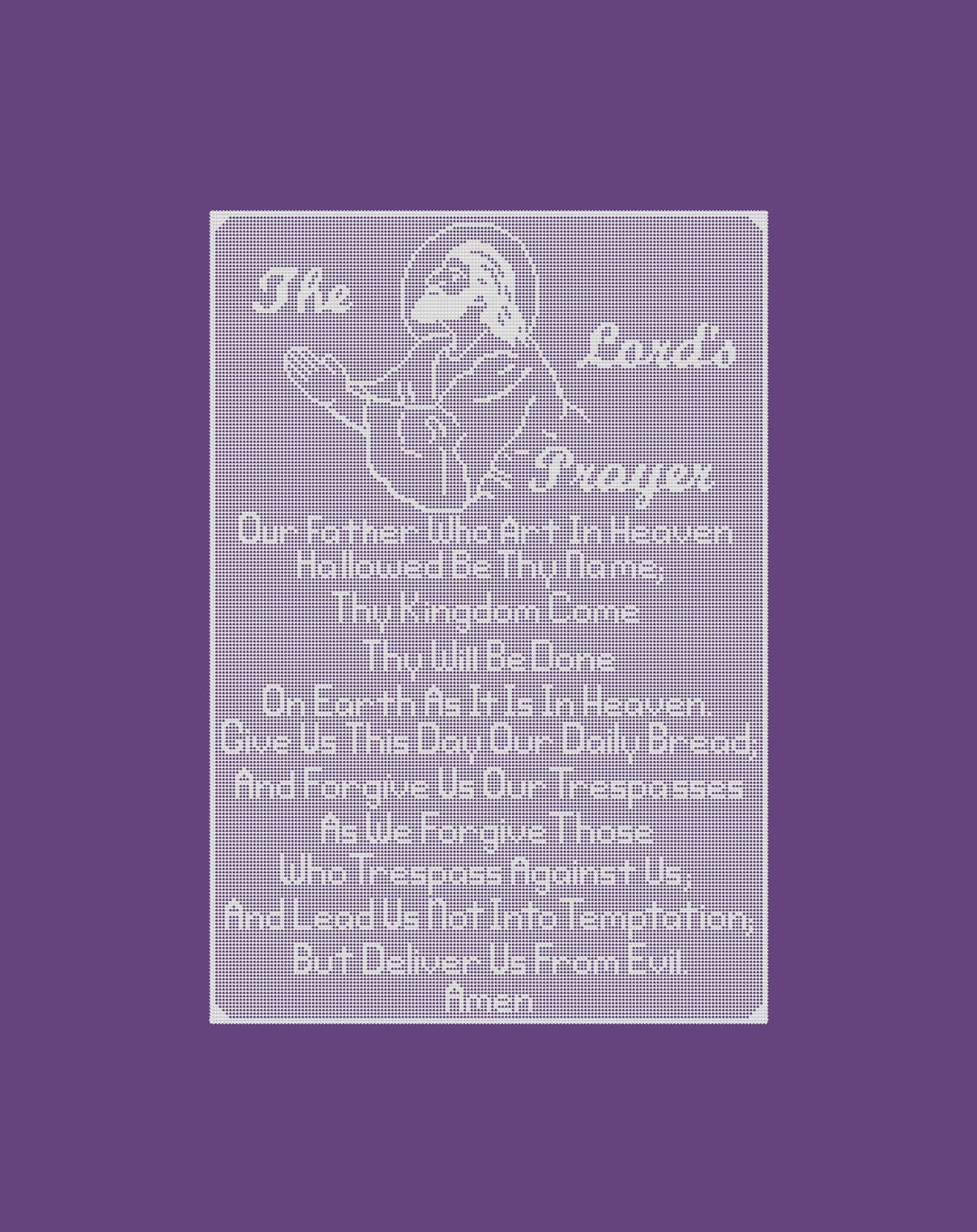 Lord's Prayer Filet Crochet Pattern, Christian Home Decor (PDF Download ...