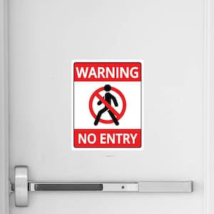 2x Sperrgebiet Schild, Kein Betreten Aufkleber, Warnsicherheitsaufkleber, abziehen und aufkleben - TheVinylCreations