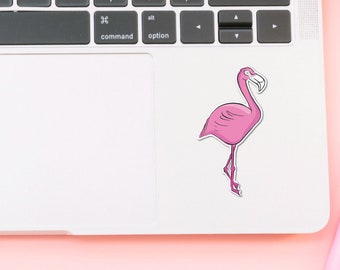 Cute Drawn Flamingo Stickers x2 - Laptop Decal - Journal - Scrapbook - Car Bumper Stickers - Peel And Stick Scratch Proof |TheVinylCreations