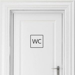 Letrero para baño, Adhesivo para inodoro - TheVinylCreations - Adhesivos para baño, Calcomanías para inodoro, Letrero para puerta de baño