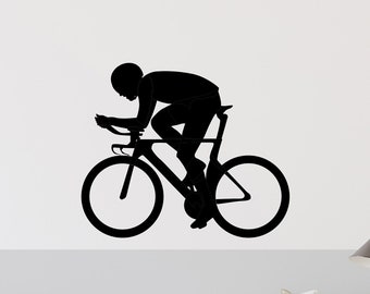 ARTE BICICLÉSCO - PEGATINA DE PARED DE BICICLETA - CALCOMANÍA DE CICLISMO DIVERTIDA - ARTE DE PARED DE BICICLETA - PEGATINA DE PARED -