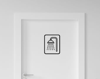 Shower Room Sign - TheVinylCreations - Shower Room Decal , Shower Room Decor , Shower Symbol