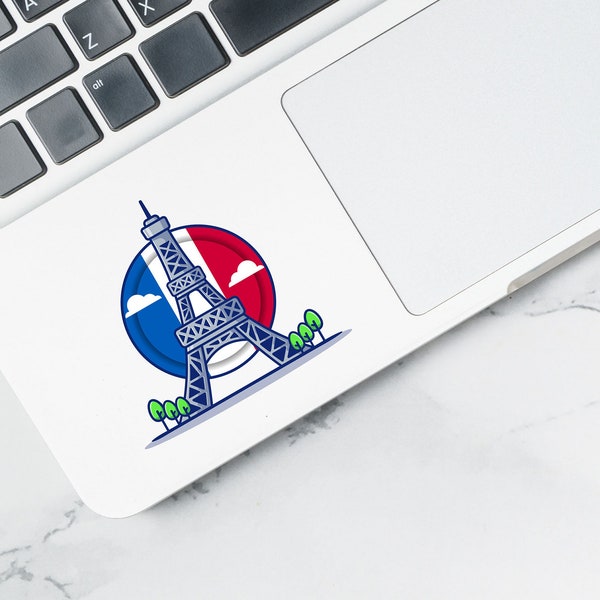 Paris Laptop Sticker x2 - France Stickers - Eiffel Tower Decal - TheVinylCreations -