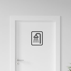 Bord doucheruimte - TheVinylCreations - sticker doucheruimte, doucheruimtedecoratie, douchesymbool