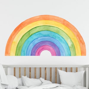 Watercolour Rainbow Wall Decal , Peel And Stick Rainbow Sticker , Watercolor Rainbow , , Rainbow Nursery Sticker - TheVinylCreations