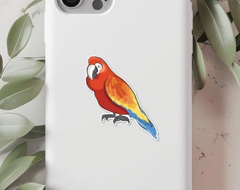 Adesivi colorati per pappagalli x2 - Decalcomanie per animali selvatici - Adesivi per uccelli - Stacca e attacca - Antigraffio / TheVinylCreations /