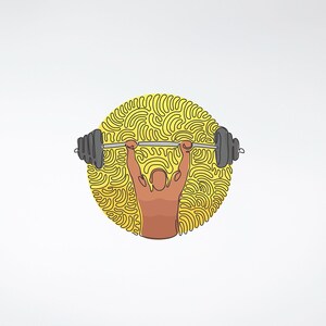 Gym Wall Decal , Home Gym Decor , Inspirational Wall Art , Abstract Gym Wall Sticker - TheVinylCreations
