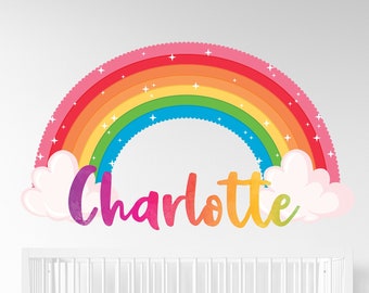 Personalised Rainbow Wall Sticker , Rainbow Decal , Rainbow Sticker , Rainbow Baby Shower , Name Decal , Name Wall Sticker , Girls Bedroom