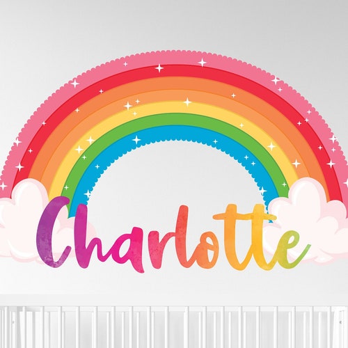 Personalised Rainbow Wall Sticker Rainbow Decal Rainbow Etsy