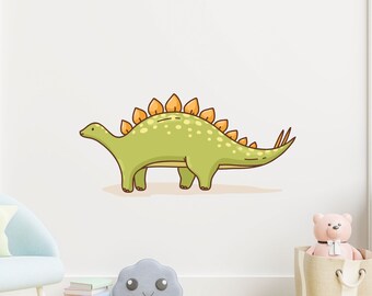XL Stegosaurus Wall Sticker , Boys Nursery Decal , Dinosaur Theme Nursery , Dinosaur Wall Decal , Girls Bedroom Wall Art - TheVinylCreations