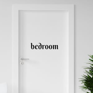Schlafzimmer Aufkleber x2 - Türschild Schlafzimmer - Dekoration - TheVinylCreations -