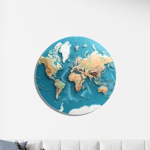 Sticker mural carte du monde, Amovible, Sticker mural enfant, Art mural de bureau, Décoration de salon, Décorations pour la maison -