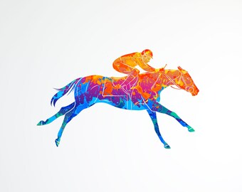 Horse Rider Wall Sticker , Horse Riding Gift , Horse Wall Decor , Farm - Countryside , Horse Lovers , Pony -  TheVinylCreations -