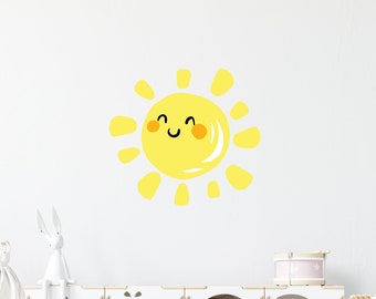 Removable Sun Wall Sticker - Cute Wall Decals - Sun Nursery Art - TheVinylCreations - Sun Decor - Sunshine Wall Art - Sun Wall Decal -