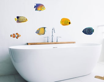 Fish Bathroom Decals | Etsy