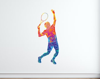 Tennis Wall Sticker , Tennis Coach Gifts , Tennis Team , Tennis Gifts , Tennis Player , Sports Wall Art  - TheVinylCreations