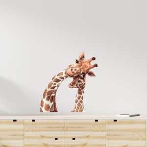 キリンのウォールステッカー（保育園用） - かわいい保育園のデコレーション - サファリ動物 - サファリのウォールステッカー - 幼児用ウォールアート - TheVinylCreations -