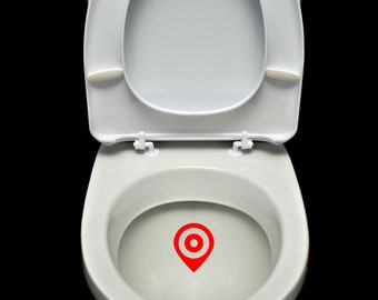2x BULLSEYE Toilet Sticker - The Vinyl Creations - Potty Training Decal - Target Practice Toilet Training For Children -
