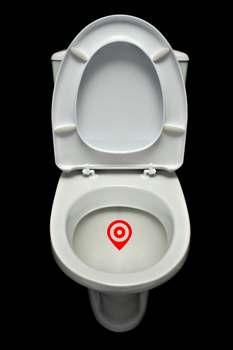 Urinal Target Home Sticker - TenStickers