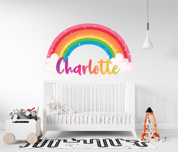 Adesivo Da Parete Con Nome Arcobaleno Per Camera Da Letto Della - Foto 10