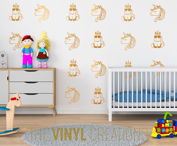 Unicorn Nursery Girls Room Decor Nursery Wall Art Unicorn Decor Girls Nursery Idea Thevinylcreations Girls Nursery Decor