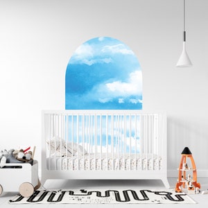 Clouds Arch Decal , Headboard Wall Decal , Peel And Stick Removable Sticker - TheVinylCreations