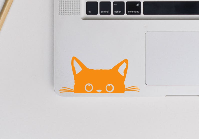 2x Peeking Cat Vinyl Decal original from 2018 Cat Sticker Kitten Decal Laptop Vinyl Transfer Car Sticker Cat Decals Cat Lover image 4