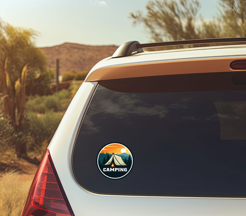 Sticker Over Computer Campera Camping Stickers X2, Adventure Decals, Summer Decals, Laptop Sticker ...
