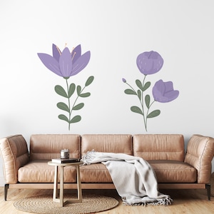 Flower Corner Wall Decal , Accent Wall , Bedroom Wall Decor , Baby Girl Bedroom Decor, Flower Nursery - TheVinylCreations