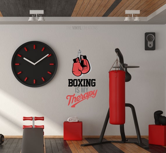 Vinyl Wall Decal Boxing Helmet Box Boxer Sport Punching Bag