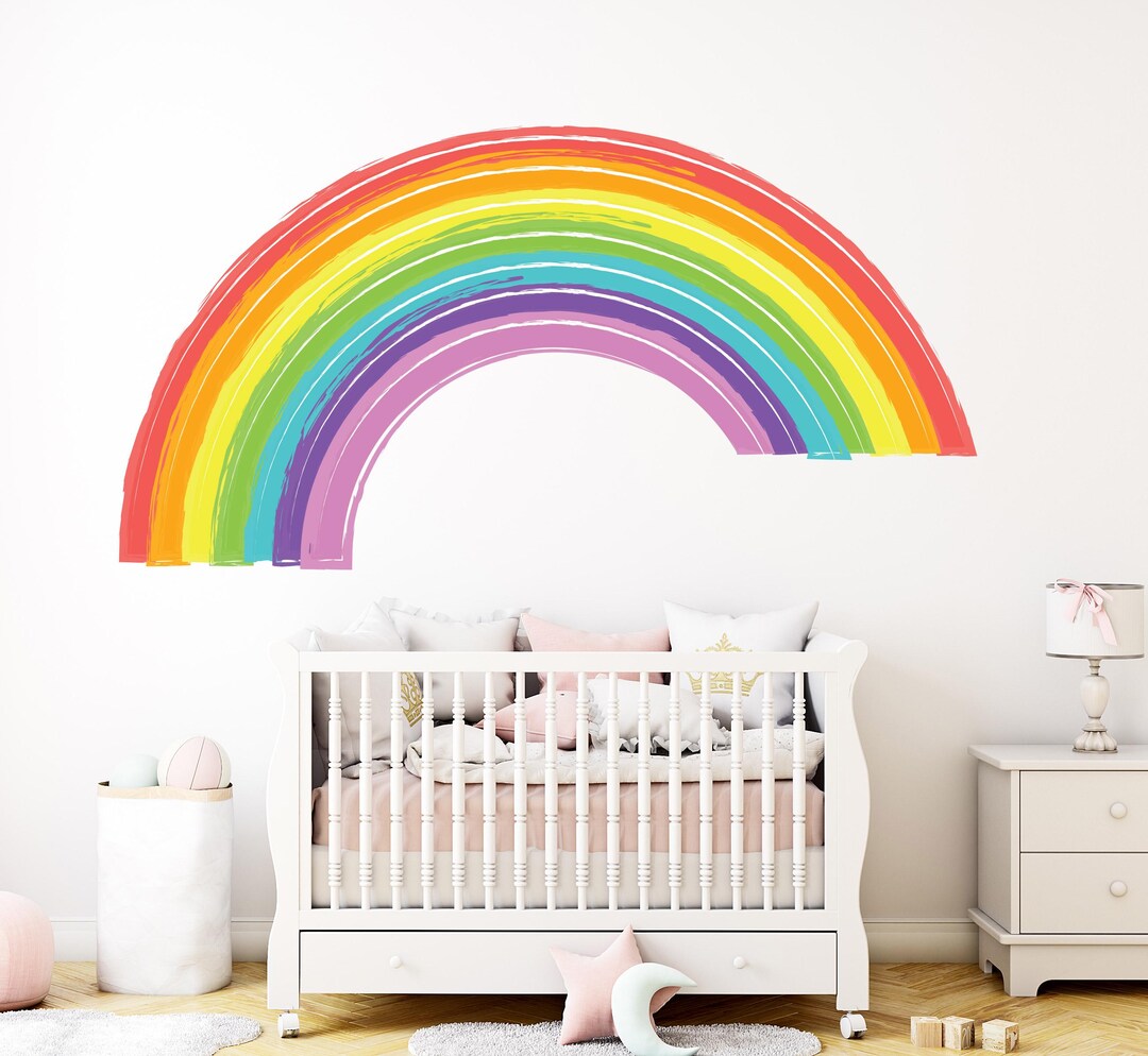 Large Rainbow Wall Decal - Girls Room Decor - Thevinylcreations - Etsy