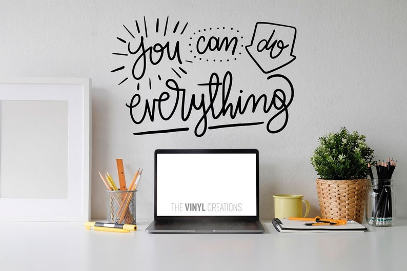 You Can Do Everything Wall Art Motivational Quote Etsy