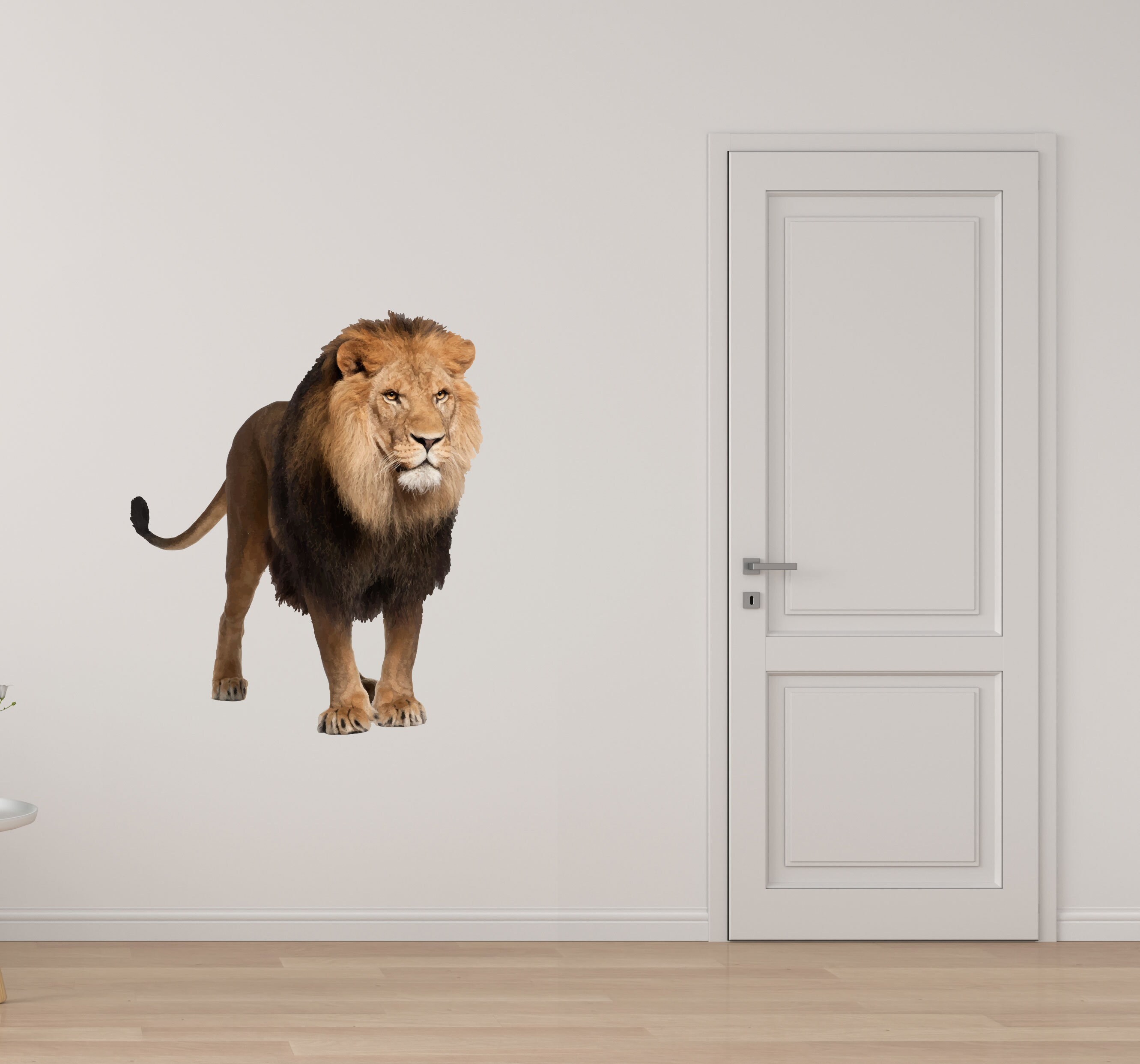 Lion Wall Decal , Jungle Nursery , Wildlife Wall Art , Lion Wall ...