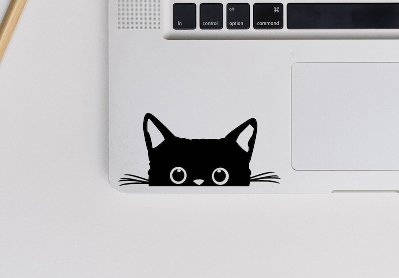 2x Peeking Cat Vinyl Decal original from 2018 Cat Sticker Kitten Decal Laptop Vinyl Transfer Car Sticker Cat Decals Cat Lover image 1