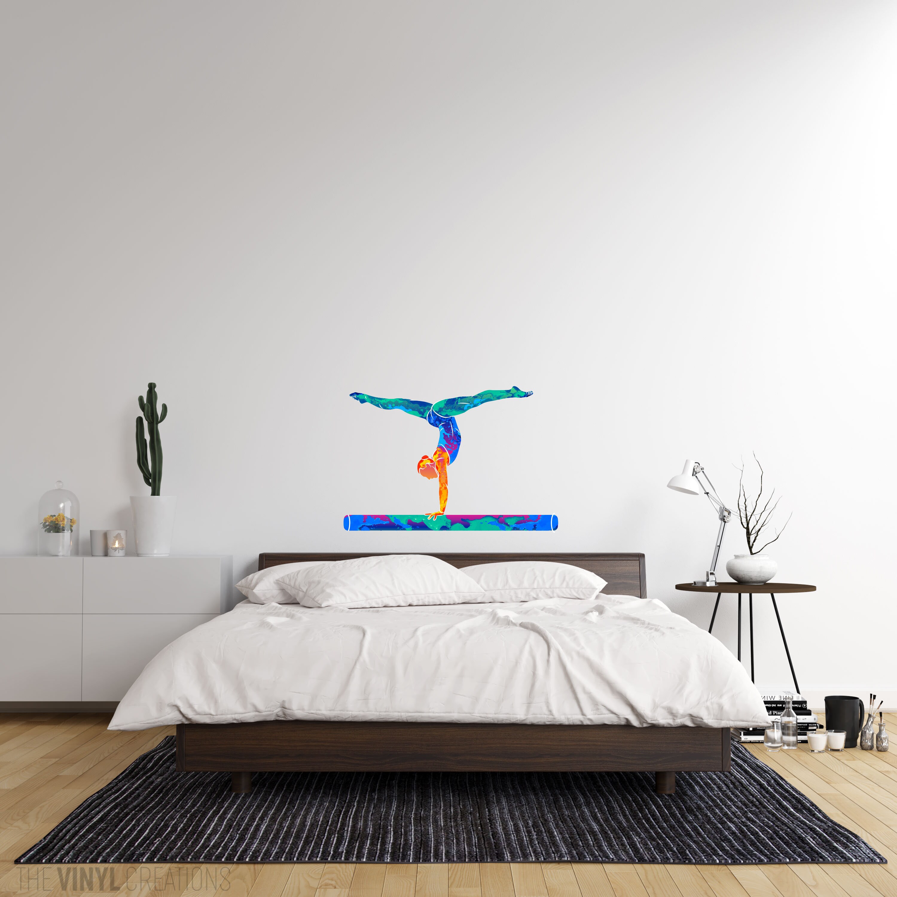 Gymnastic Watercolour Wall Sticker - Gymnastics Stickers - Gymnastics ...