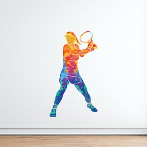 Tennis Wall Decal, Tennis Girl , Tennis Lover , Sports Gifts , Sports Wall Decor  - TheVinylCreations