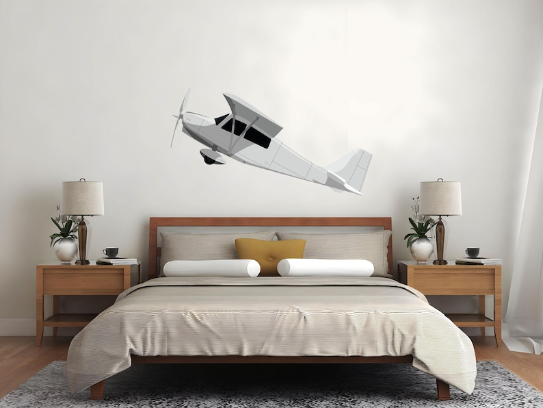 Vintage Plane Wall Sticker , Aircraft Wall Decal , Airplane Wall Art ...