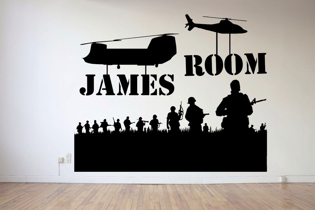 Personalised Military Wall Decal Personalised Army Wall Art Etsy